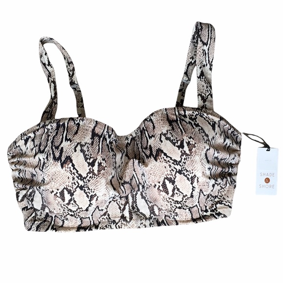 Shade & Shore Other - Women's Light Lift Square Neck Bralette Bikini Top Beige NWT